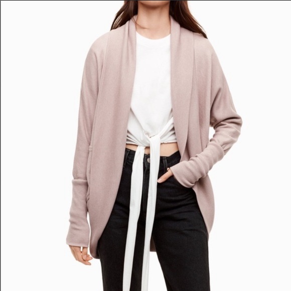 Wilfred Diderot Pink Open Face Cocoon Cardigan